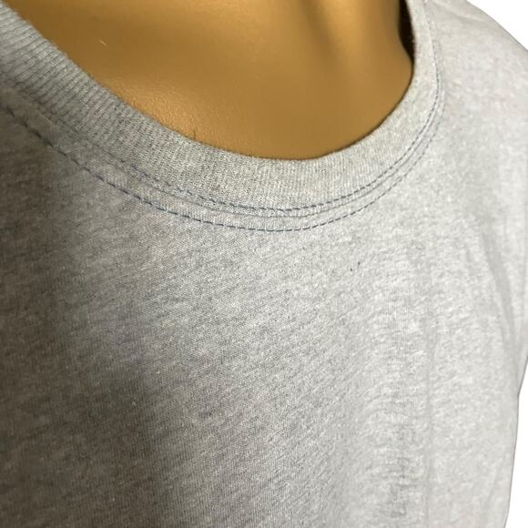Hanes ComfortSoft Gray Tee 2XL | Classic Crew Neck Basic Cotton Blend Shirt - Picture 2 of 4